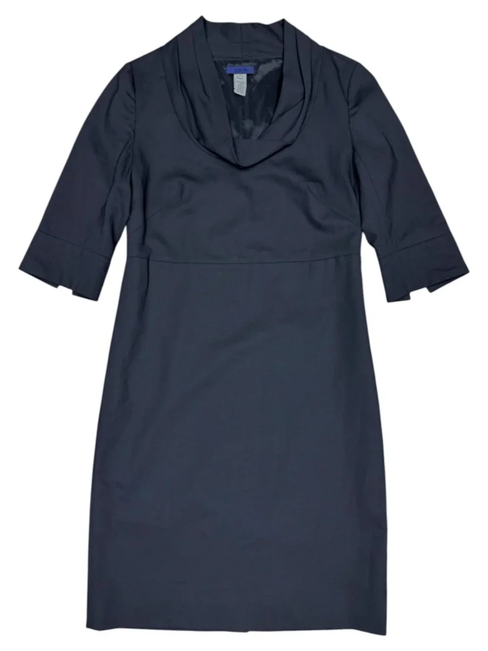 J. CREW Women's NWOT Half Sleeve Cowl Neck Wool Dress w/Pockets Black | Size 4
